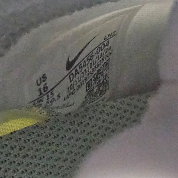 New Nike Vapor Edge Pro 360 2 Football Cleats Grey Green Mens Size 16 DA5456-004 - Picture 11 of 15